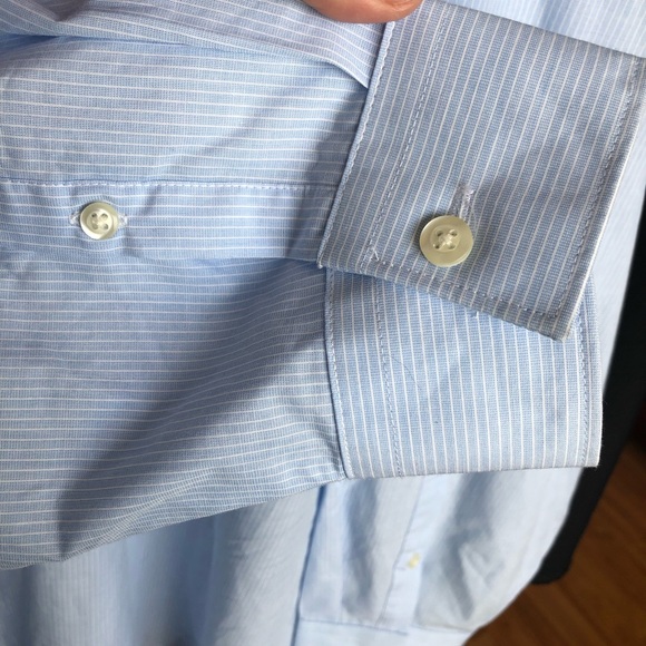 Unlisted, Kenneth Cole reg fit men 18-18 1/2, 34-35 2XL Bangladesh blue 60% cot - Picture 6 of 7